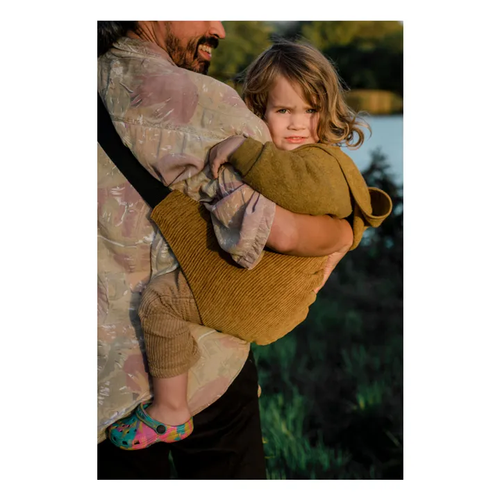Corduroy baby carrier | Camel- Product image n°6