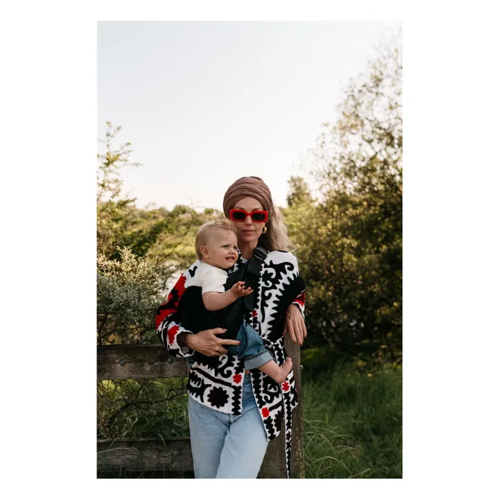 Corduroy baby carrier | Black- Product image n°1