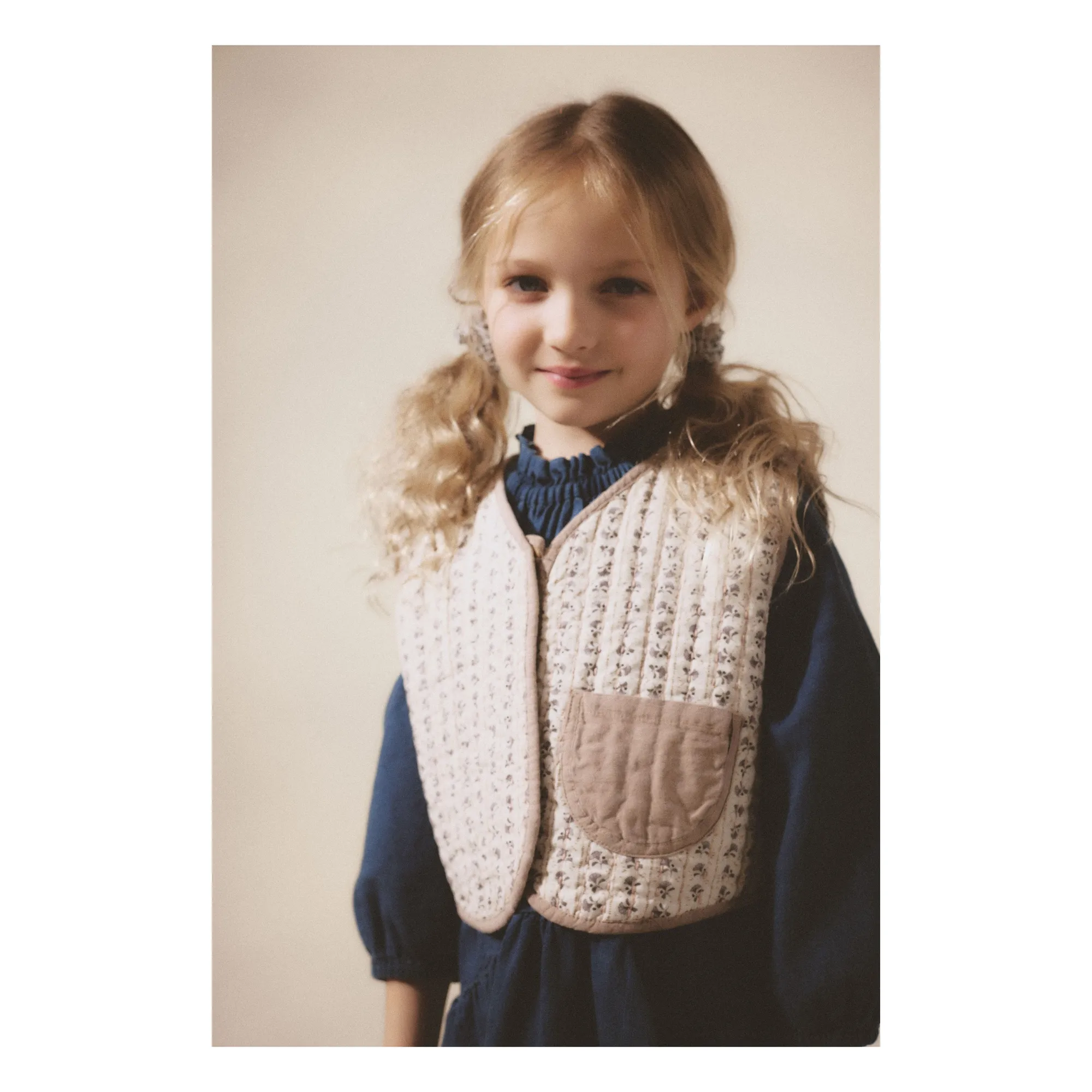 Gilet Sans Manches Elvira Coton Bio | Vieux Rose- Image produit n°1