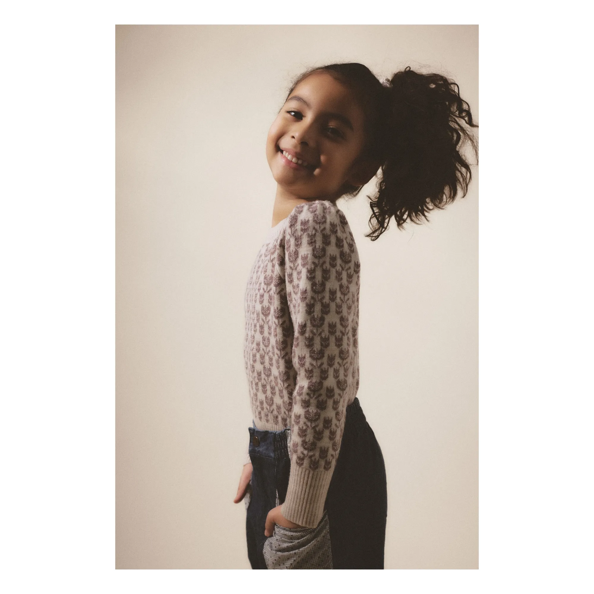 Pull Wilma Laine Mérinos | Prune- Image produit n°1