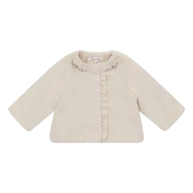Abrigo de piel Denys Baby | Crema