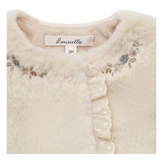 Abrigo de piel Denys Baby | Crema