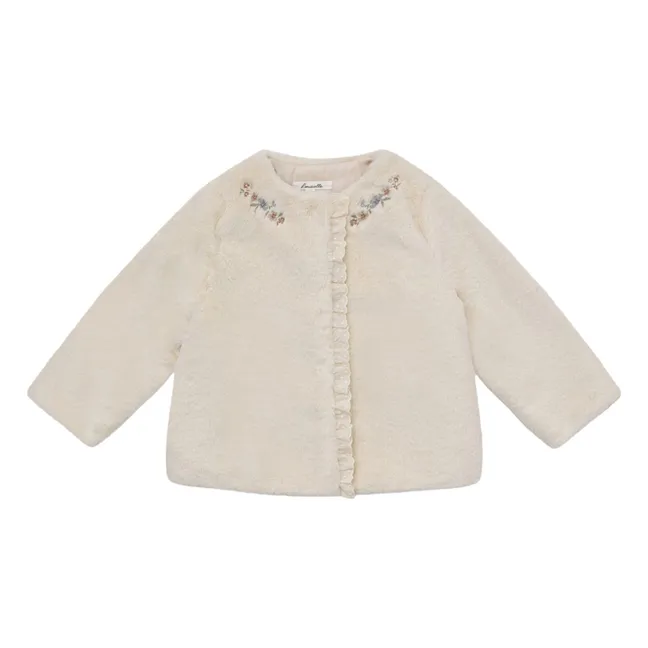 Abrigo de piel Denys | Crema
