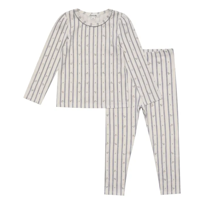 Pijama de rayas Lunytier | Azul
