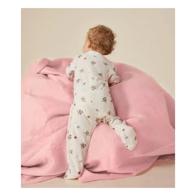 Pigiama in velluto Sleep Well Penguin | Bianco