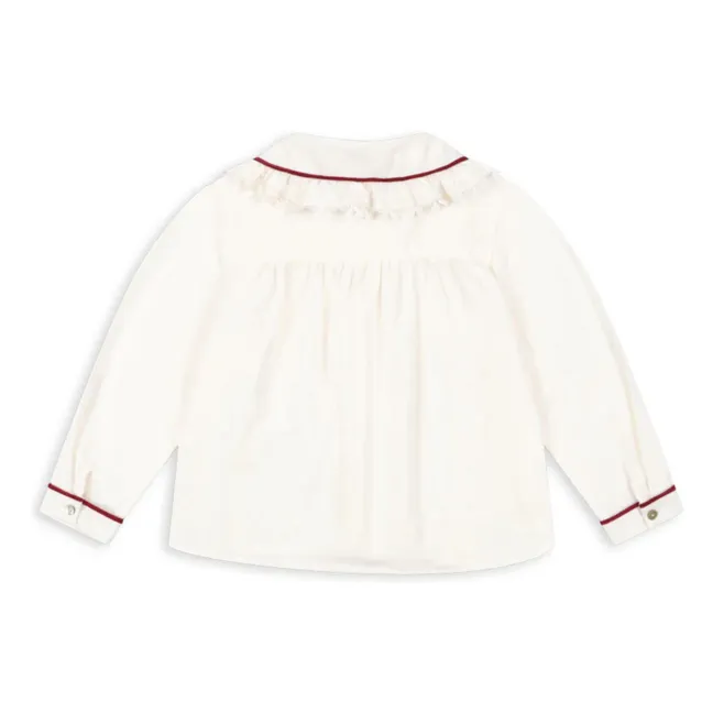 Camicia con collo in pizzo Ria | Ecru