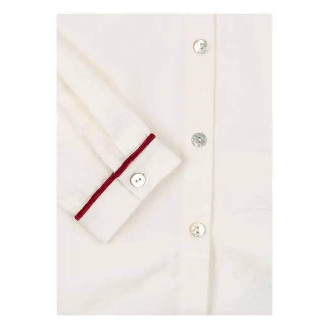 Camicia con collo in pizzo Ria | Ecru
