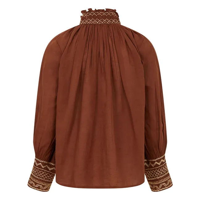 Farmer blouse | Brown