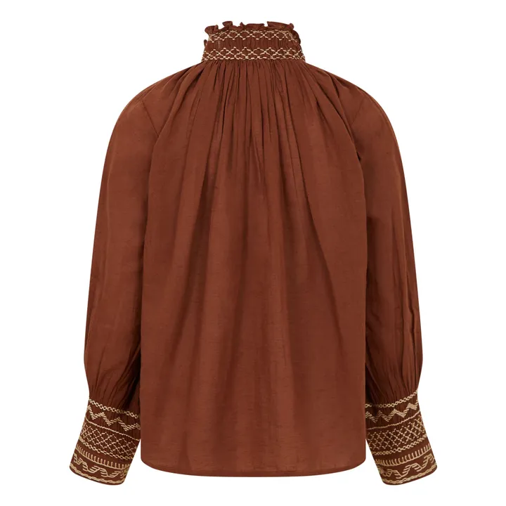 Blusa campesina | Marrón- Imagen del producto n°2