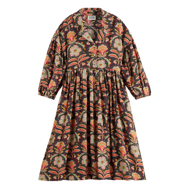 Abito a fiori | Marrone