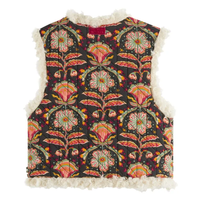 Gilet di pelliccia senza maniche | Marrone