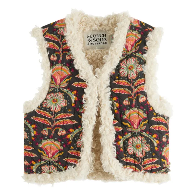 Gilet di pelliccia senza maniche | Marrone
