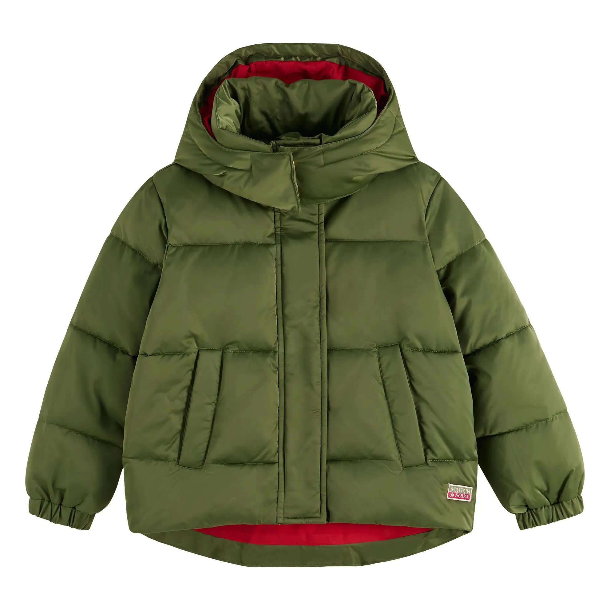 Scotch & Soda Khaki Short Down Jacket
