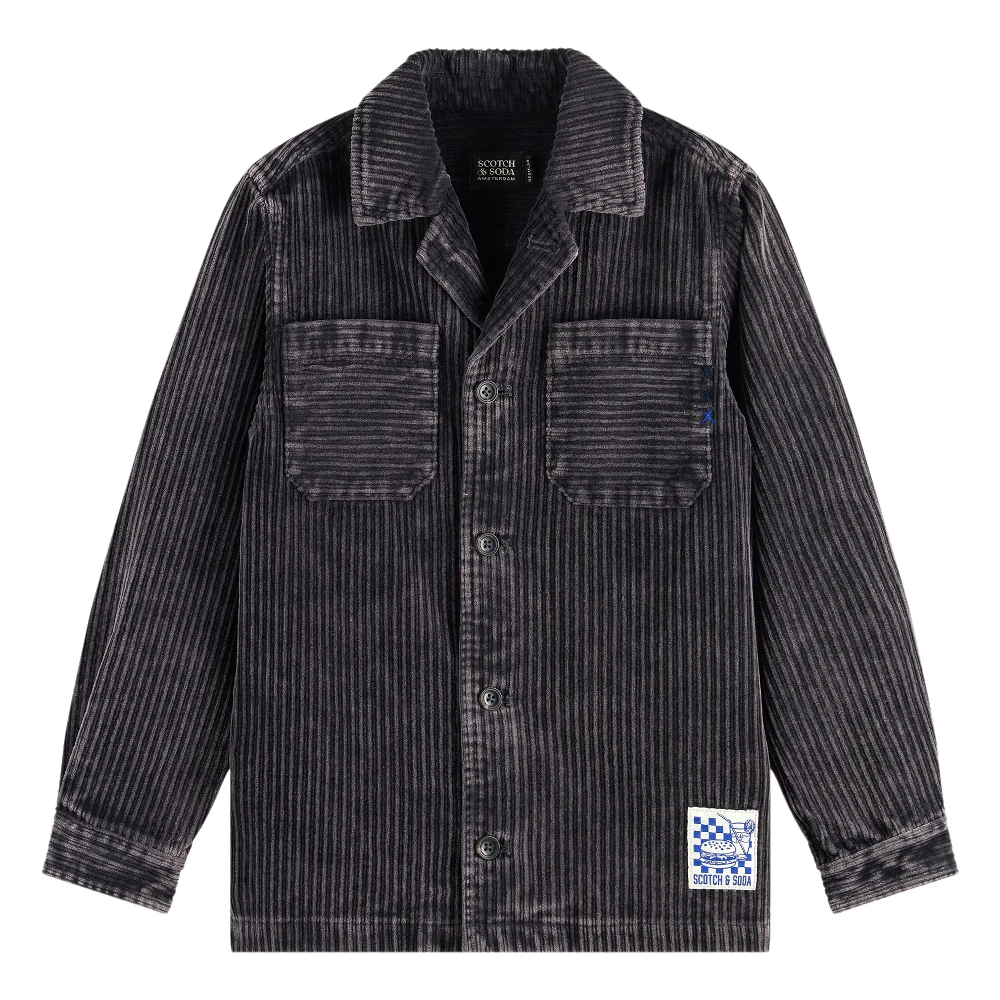 Scotch & Soda Charcoal Corduroy Overshirt