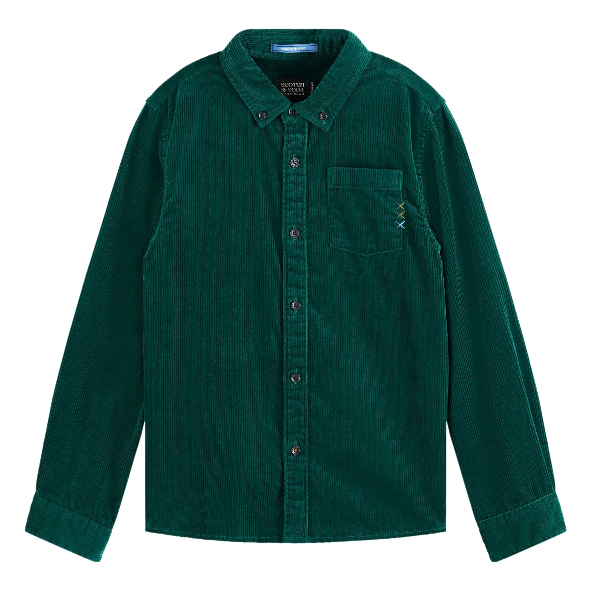 Scotch & Soda Green Corduroy Shirt