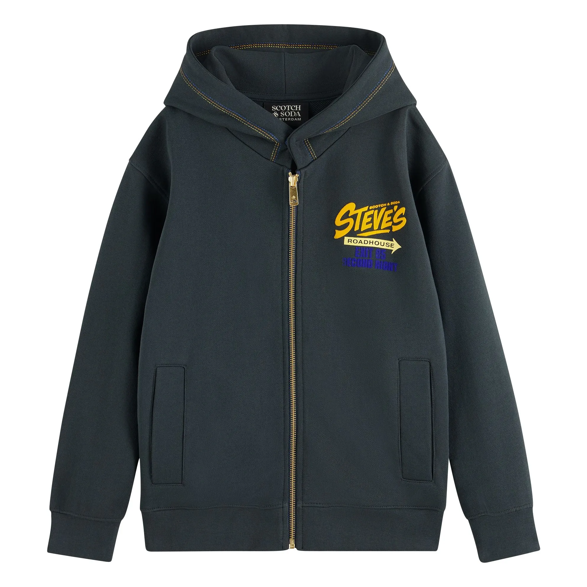 Sweat Zippé Artwork | Gris anthracite- Image produit n°0