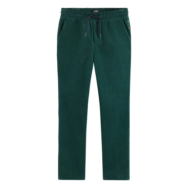 Pantaloni chino in velluto a coste | Verde