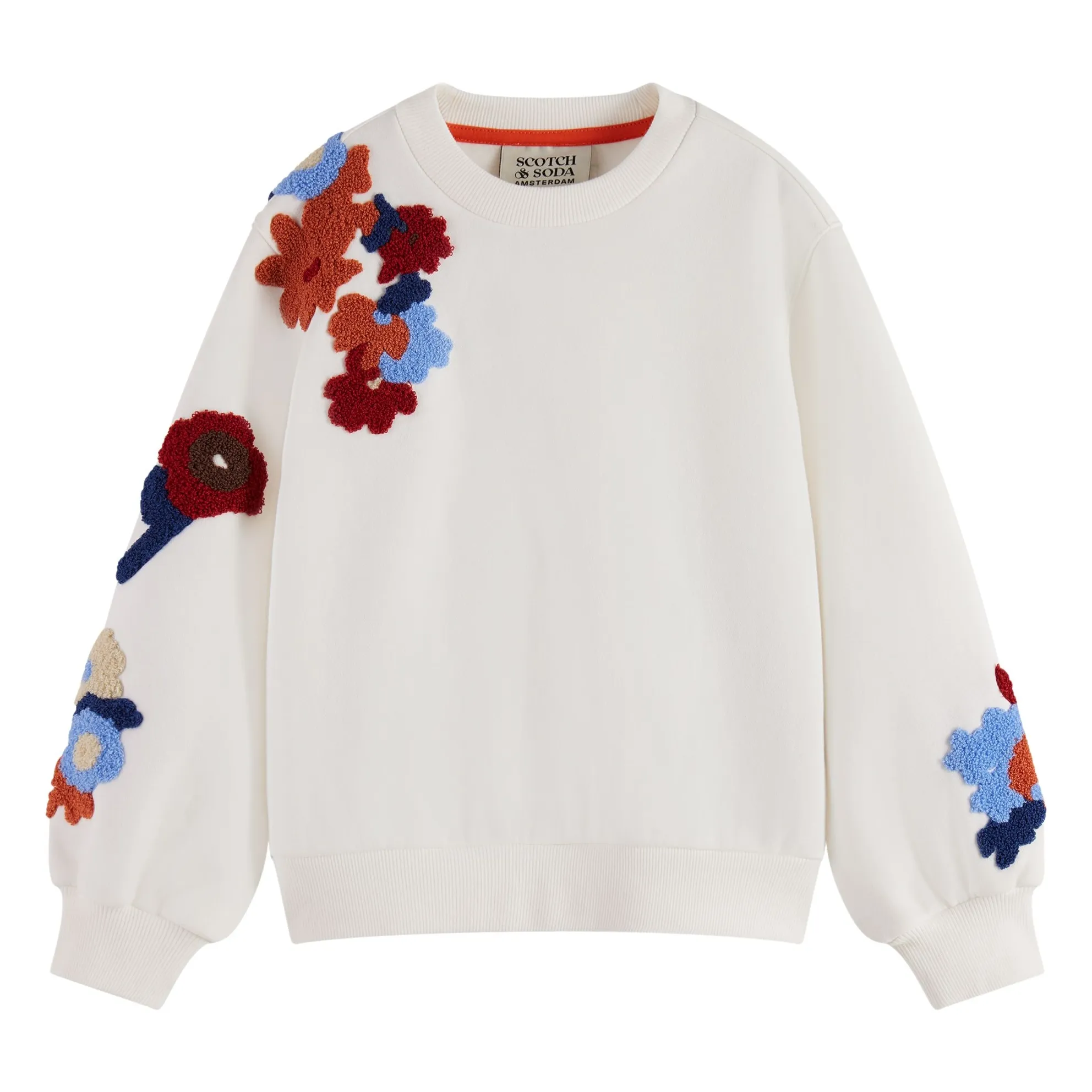 Scotch & Soda White Embroidered Sweatshirt