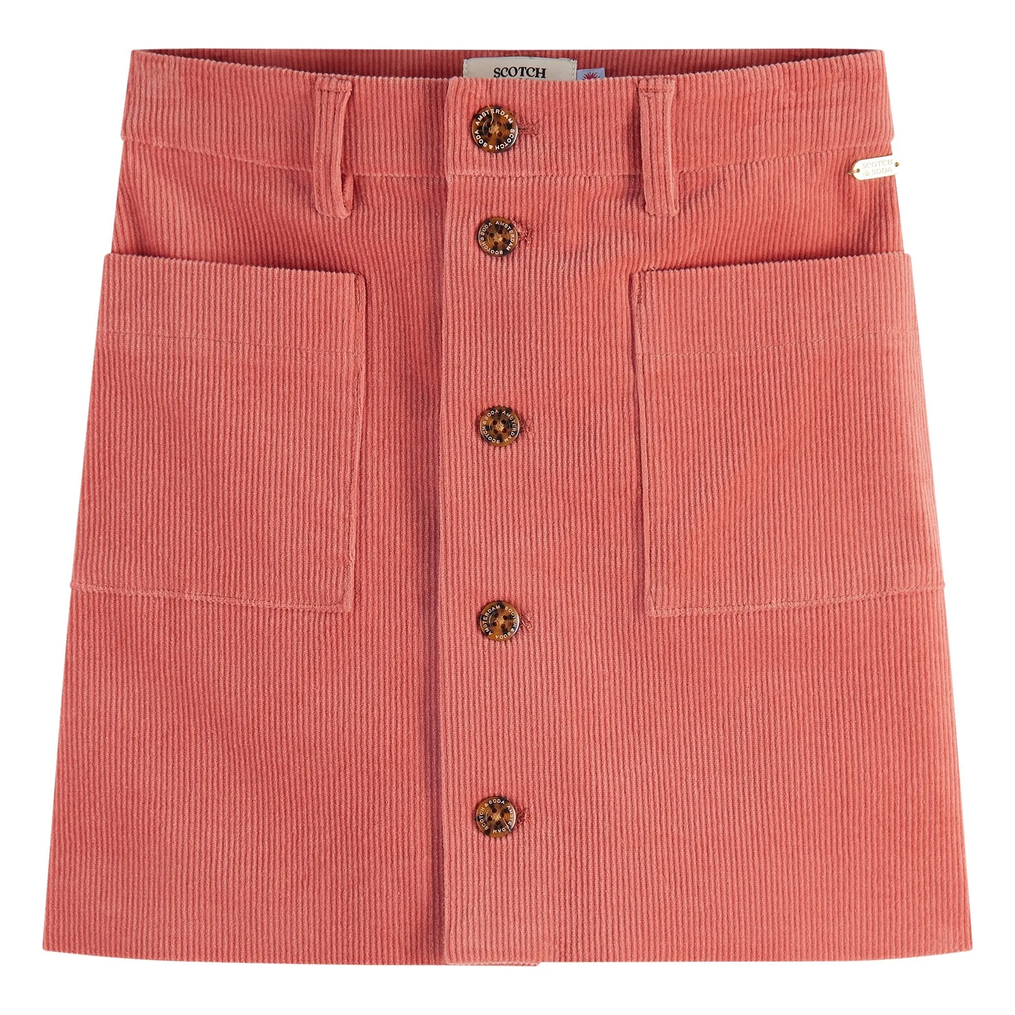 Scotch & Soda Coral Corduroy Skirt