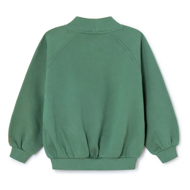 Felpa Quinn in cotone organico | Verde foresta