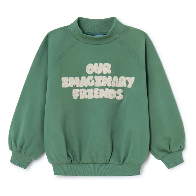 Felpa Quinn in cotone organico | Verde foresta