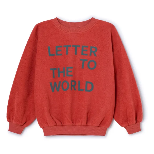 LTTW Organic fleece sweatshirt | Raspberry Red