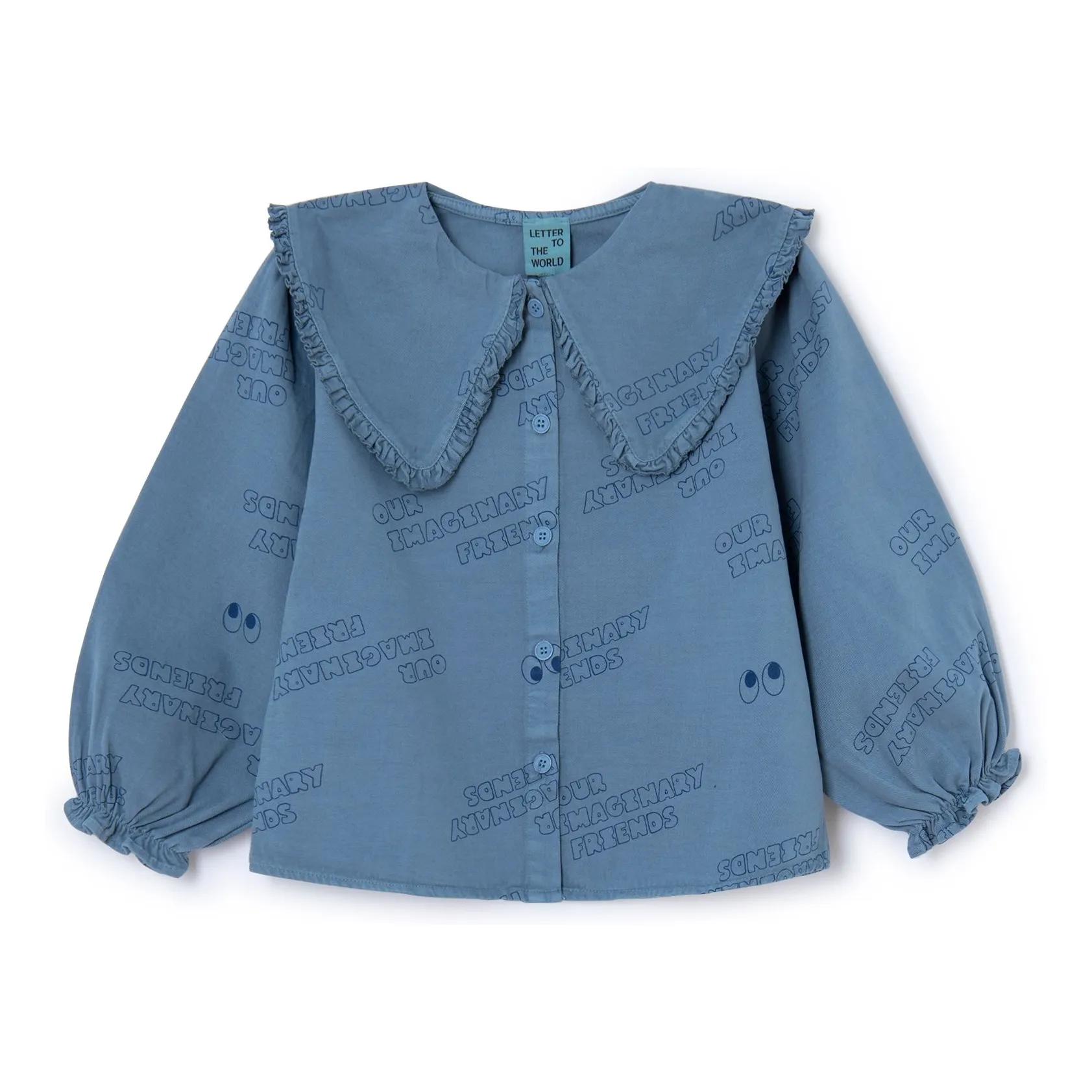 Letter To The World Blue Zoe Organic Cotton Blouse