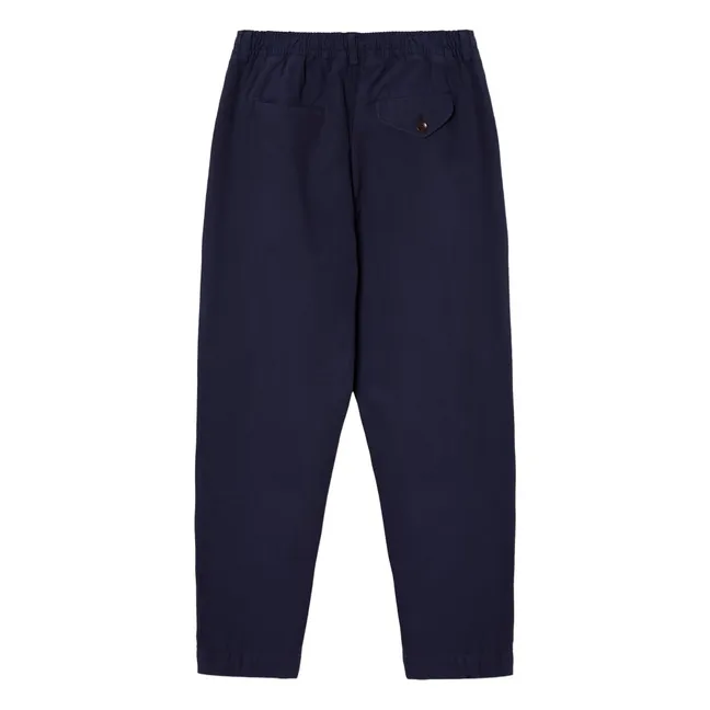 Pantaloni in tela di cotone | Blu marino