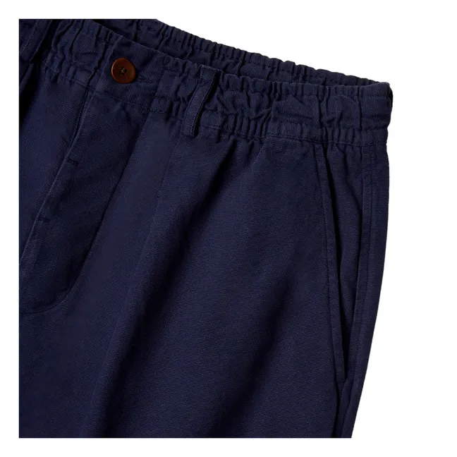 Pantaloni in tela di cotone | Blu marino
