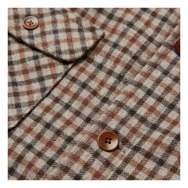 Chore Check Wool Jacket | Beige