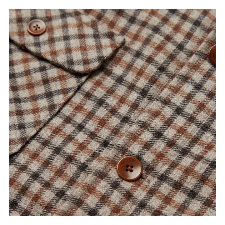 Veste Chore Check Laine | Beige- Image produit n°3