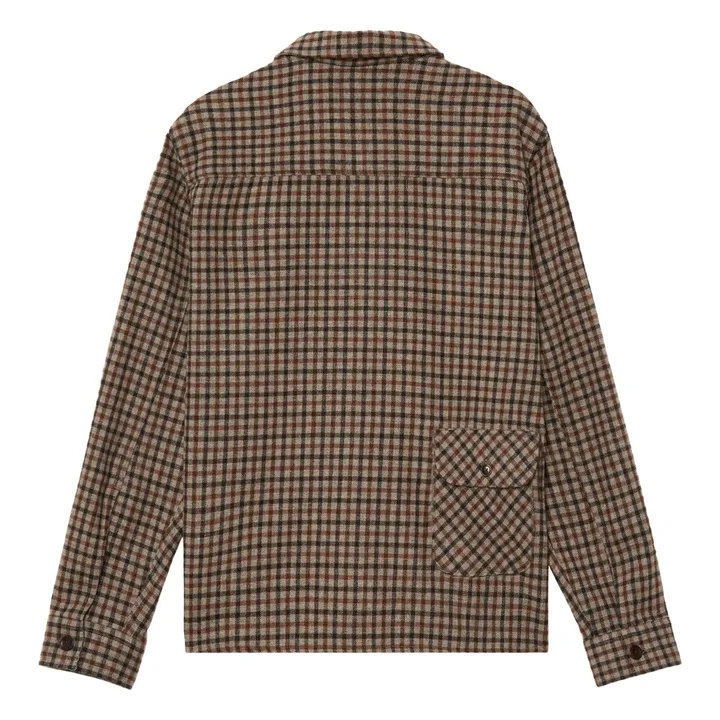 Veste Chore Check Laine | Beige- Image produit n°1