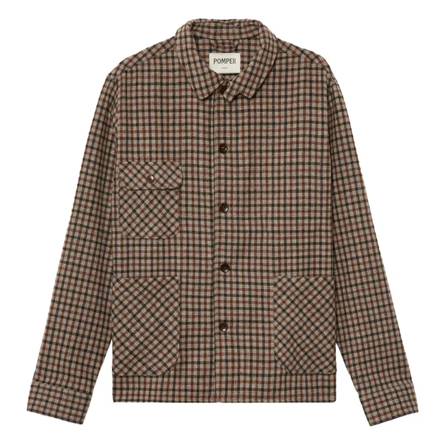 Chore Check Wool Jacket | Beige