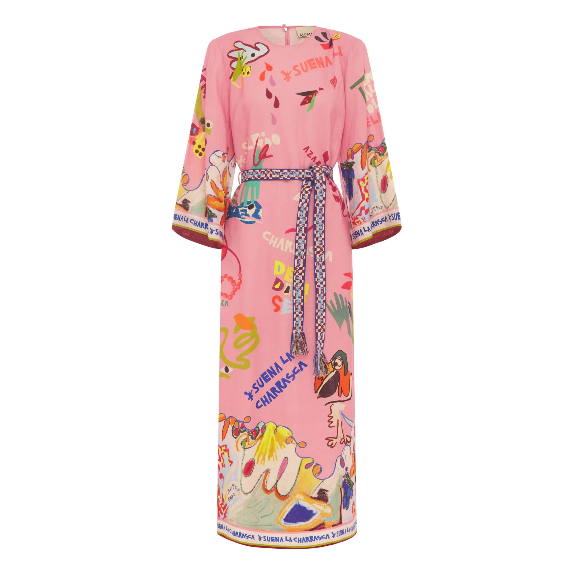 Alémais Pink La Charrasca Linen Dress