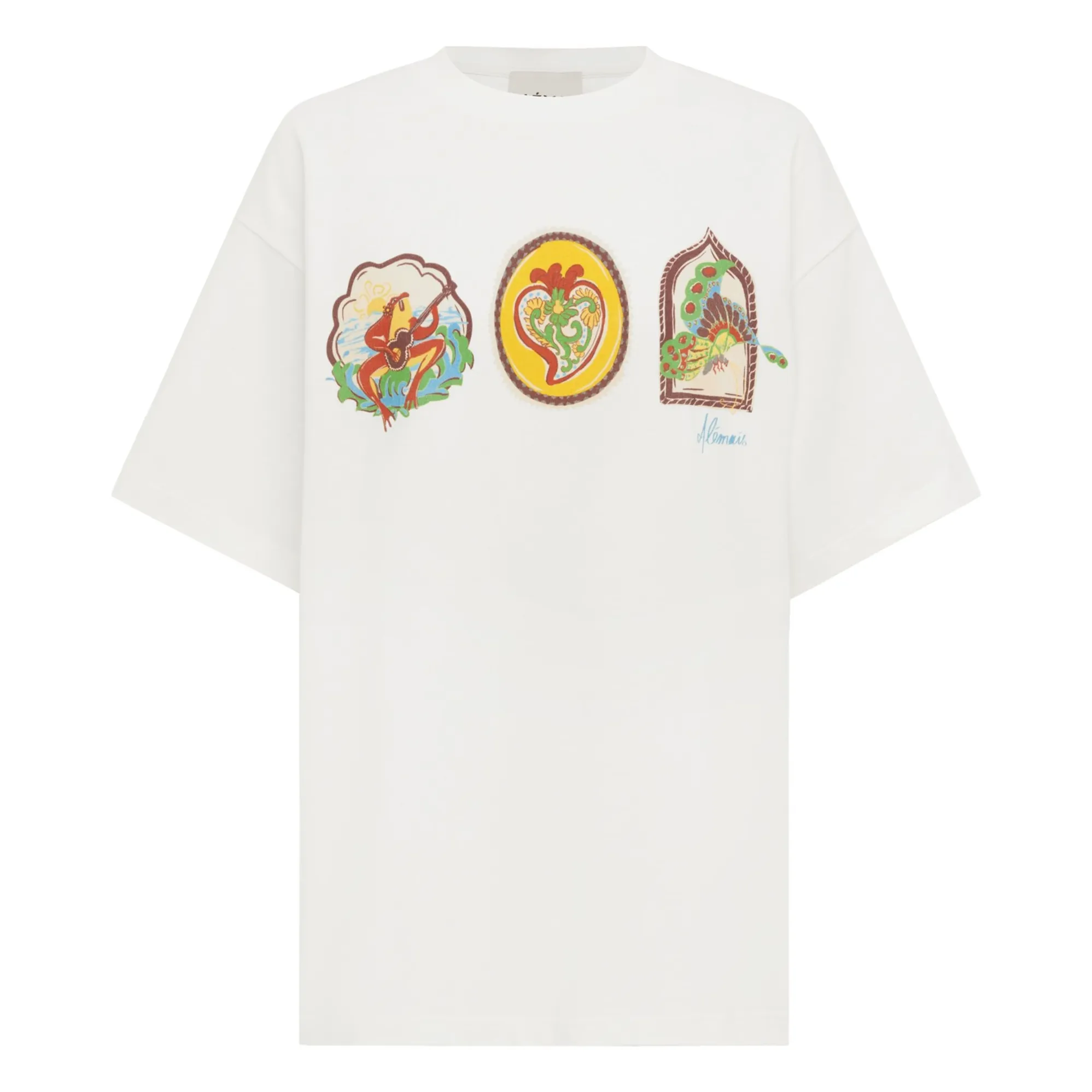 Alémais Cream Emilio Organic Cotton T-Shirt