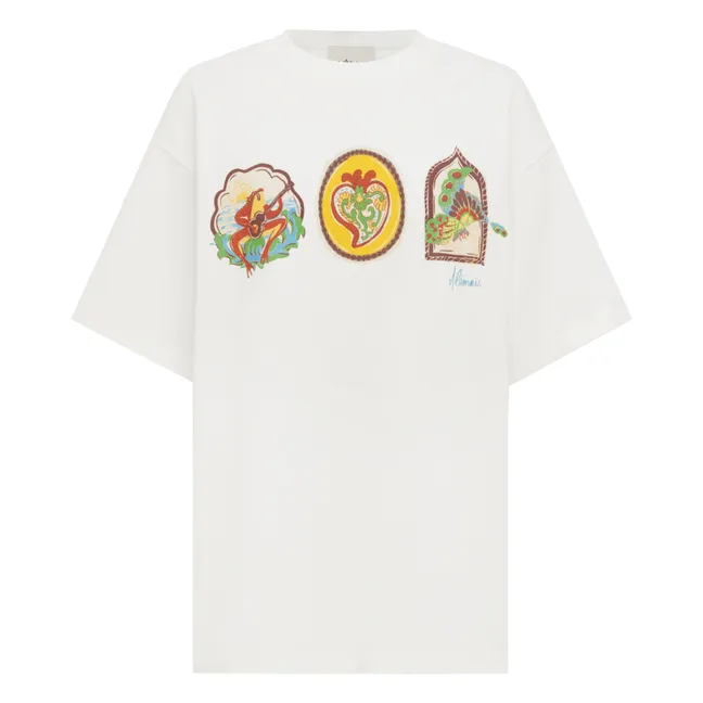 Emilio organic cotton T-shirt | Cream