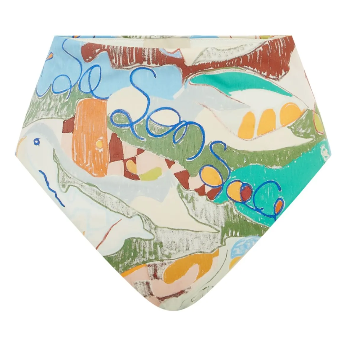 Alémais Blue Nadia Recycled Fiber Swimsuit Bottoms