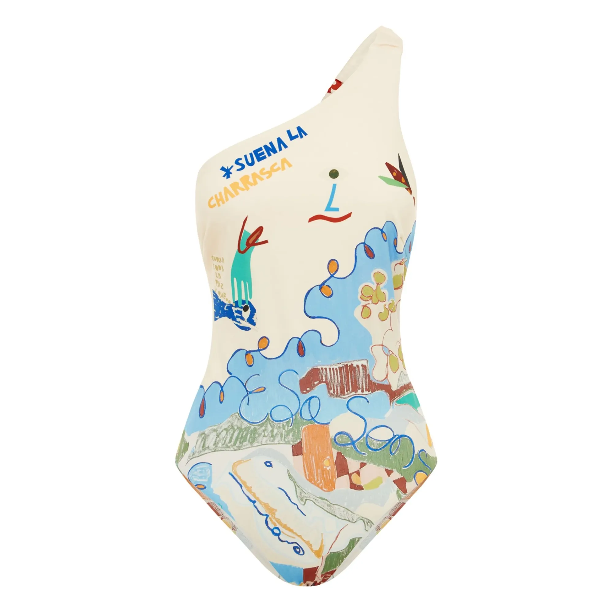 Alémais Blue Nadia 1-Piece Swimsuit Recycled Fibers