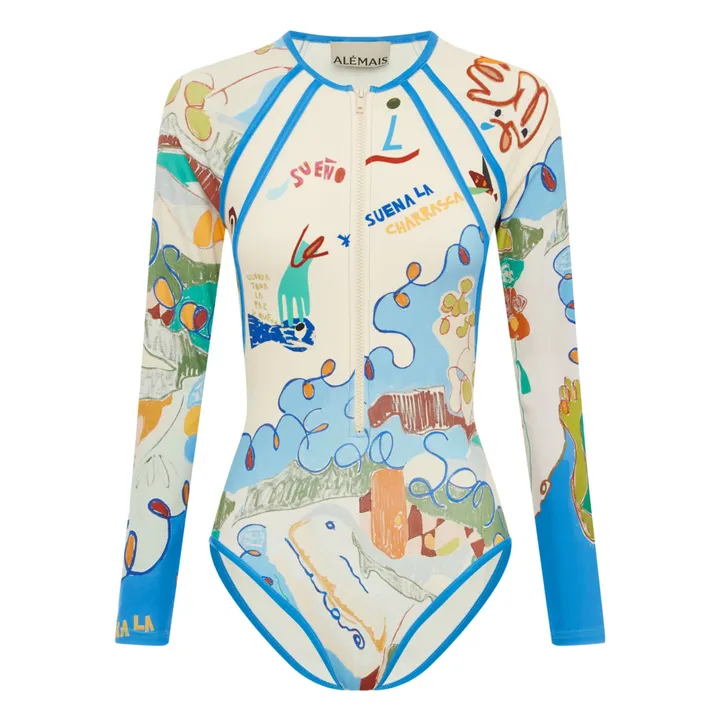 Maglia Nadia manica lunga 1 pezzo Fibre riciclate | Blu- Immagine del prodotto n°0