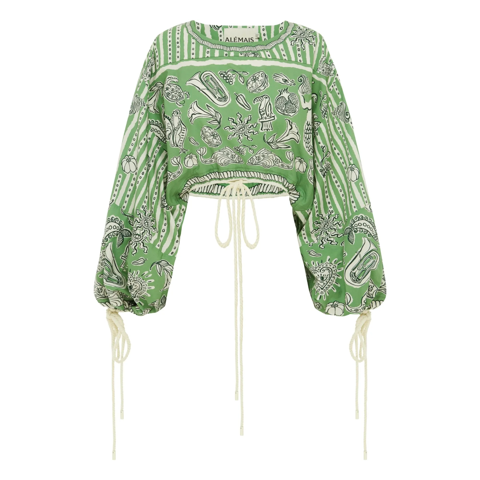 Alémais Green Lula Organic Cotton Blouse