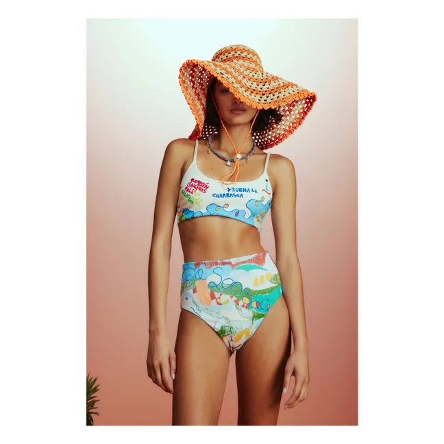 Nadia recycled fiber swimsuit bottoms | Blue