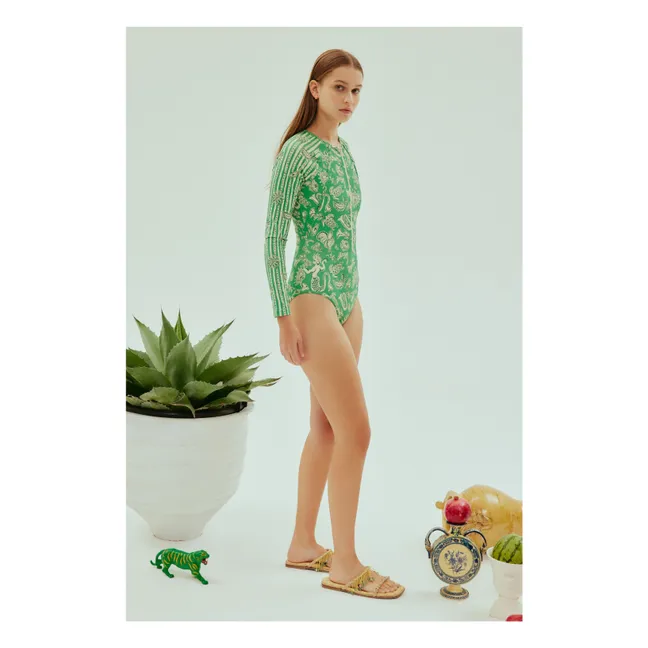 Lula Long Sleeve 1-Piece Jersey Recycled Fibers | Green