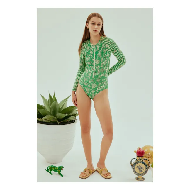 Lula Long Sleeve 1-Piece Jersey Recycled Fibers | Green