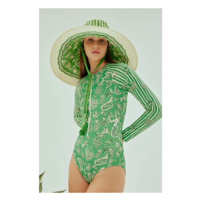Lula Long Sleeve 1-Piece Jersey Recycled Fibers | Green
