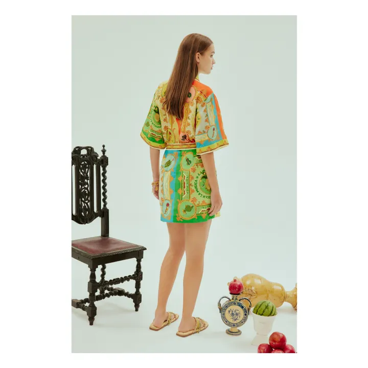 La Musica Linen Dress | Yellow- Product image n°1