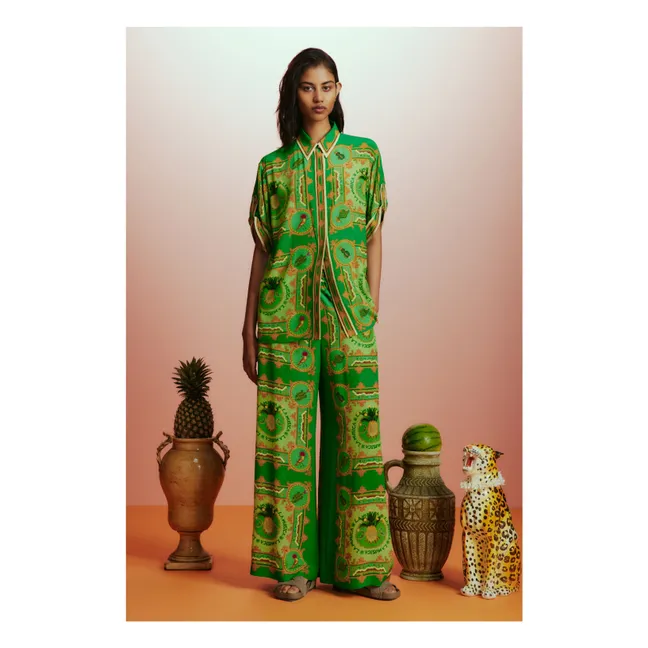 La Musica Silk shirt | Green