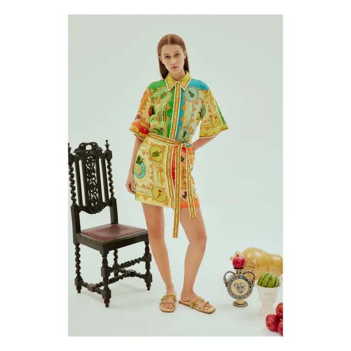 La Musica Linen Dress | Yellow- Product image n°2