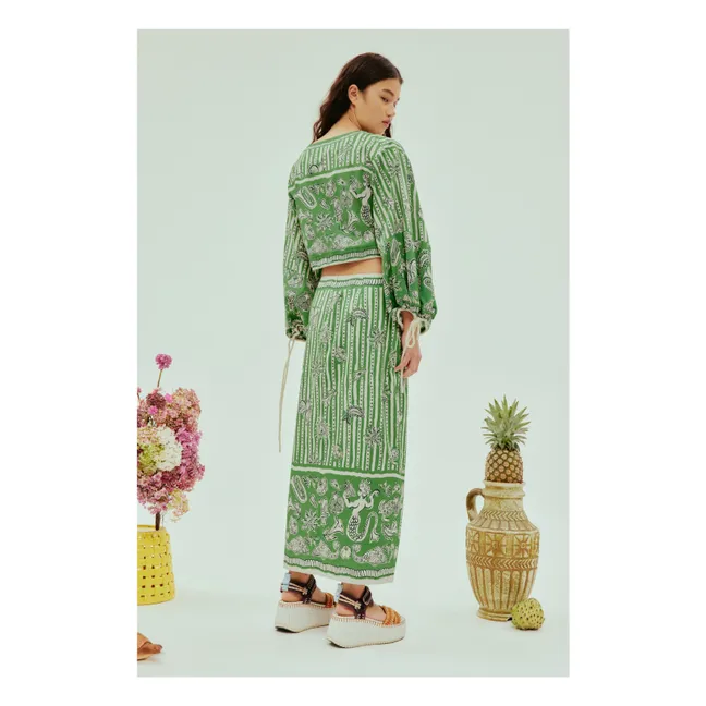 Sarong Skirt Lula Organic Cotton | Green