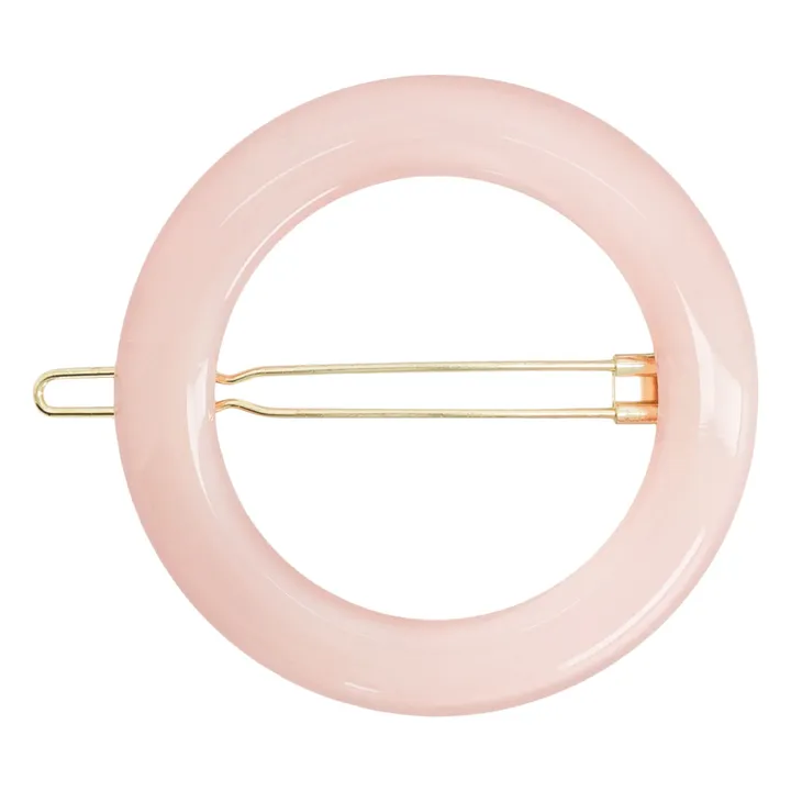 Barrette ronde Opaline | Rose- Image produit n°0