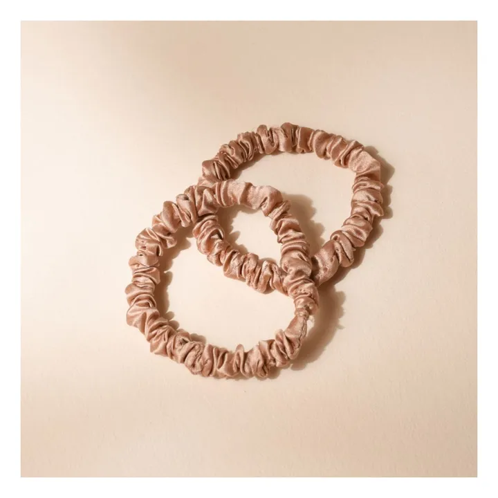Scrunchies in seta - Set di 2 | Rosa- Immagine del prodotto n°4